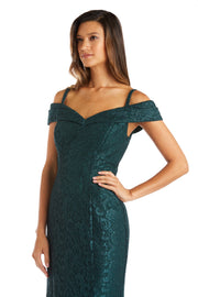Off the Shoulder Fishtail Evening Gown - Petite