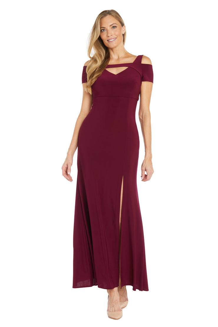 Nightway Full Length Evening Gown With Slit
