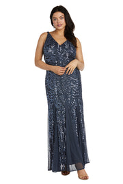 Nightway Full Length Sleeveless Embellished Dress