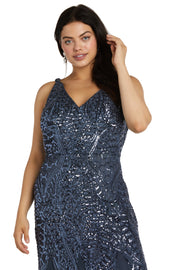 Nightway Full Length Sleeveless Embellished Dress