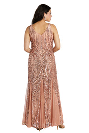 Nightway Full Length Sleeveless Embellished Dress