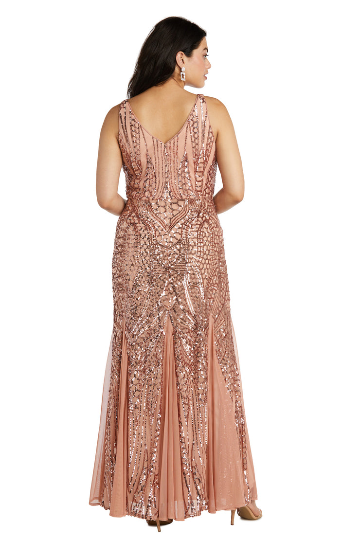 Nightway Full Length Sleeveless Embellished Dress