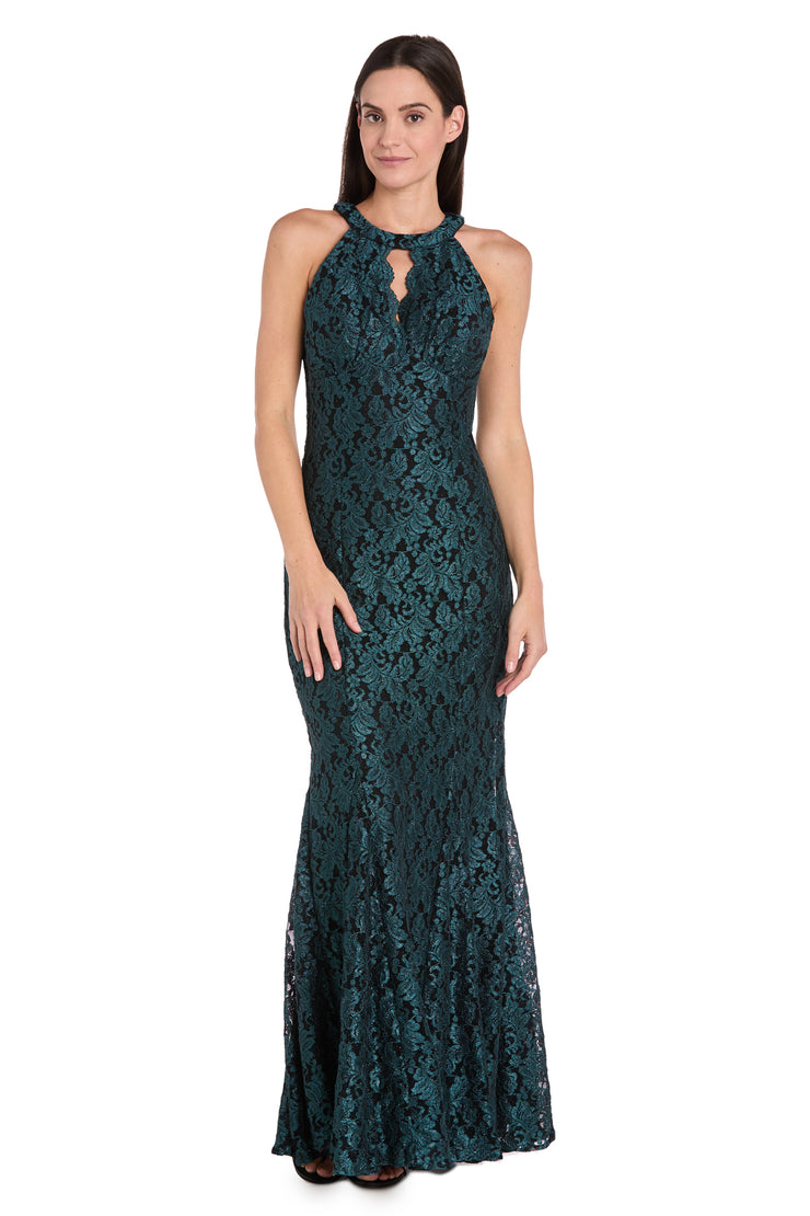 Long Glitter Lace Dress
