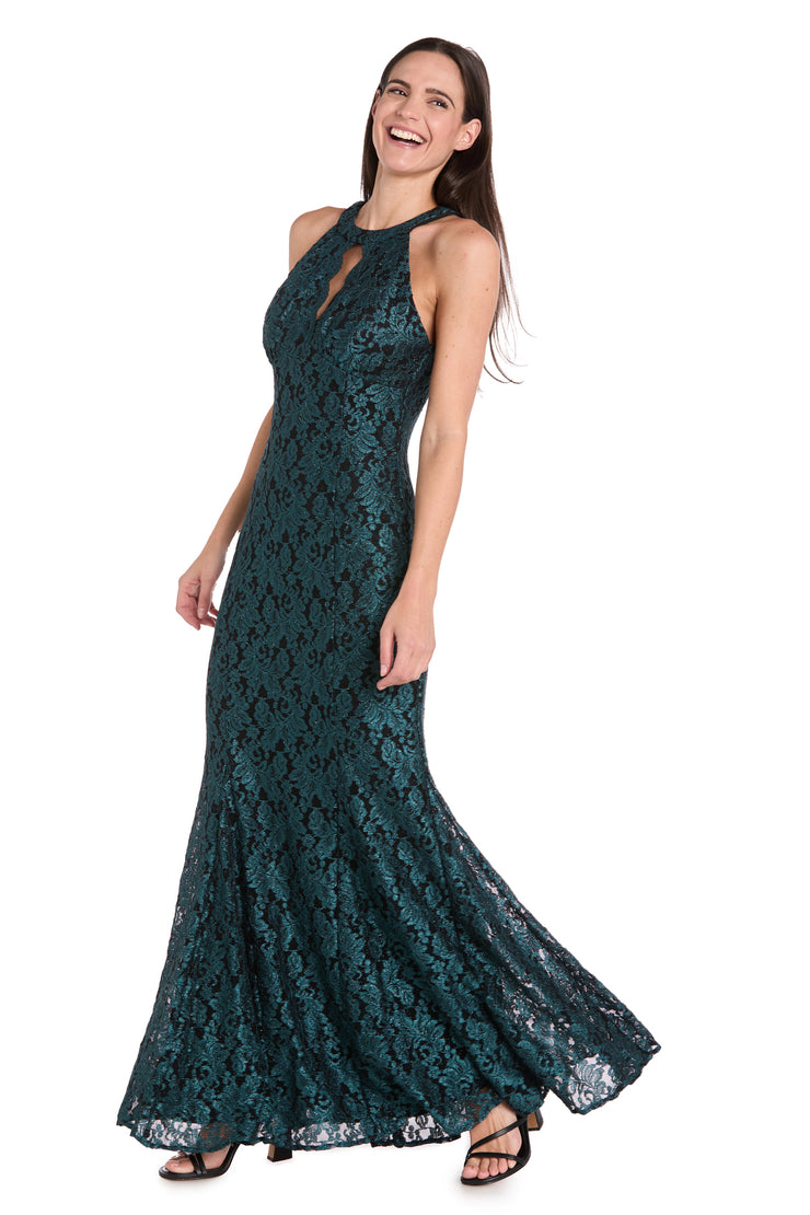 Long Glitter Lace Dress