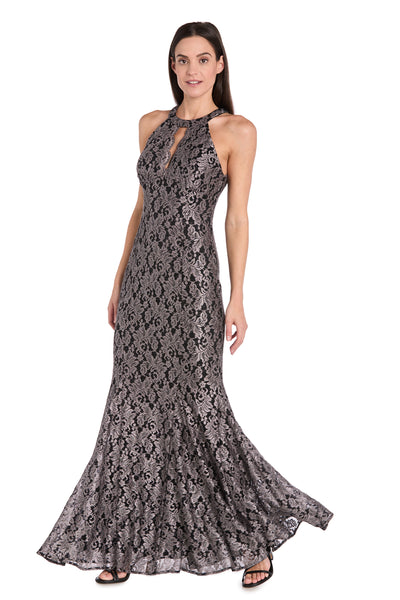 Long Glitter Lace Dress