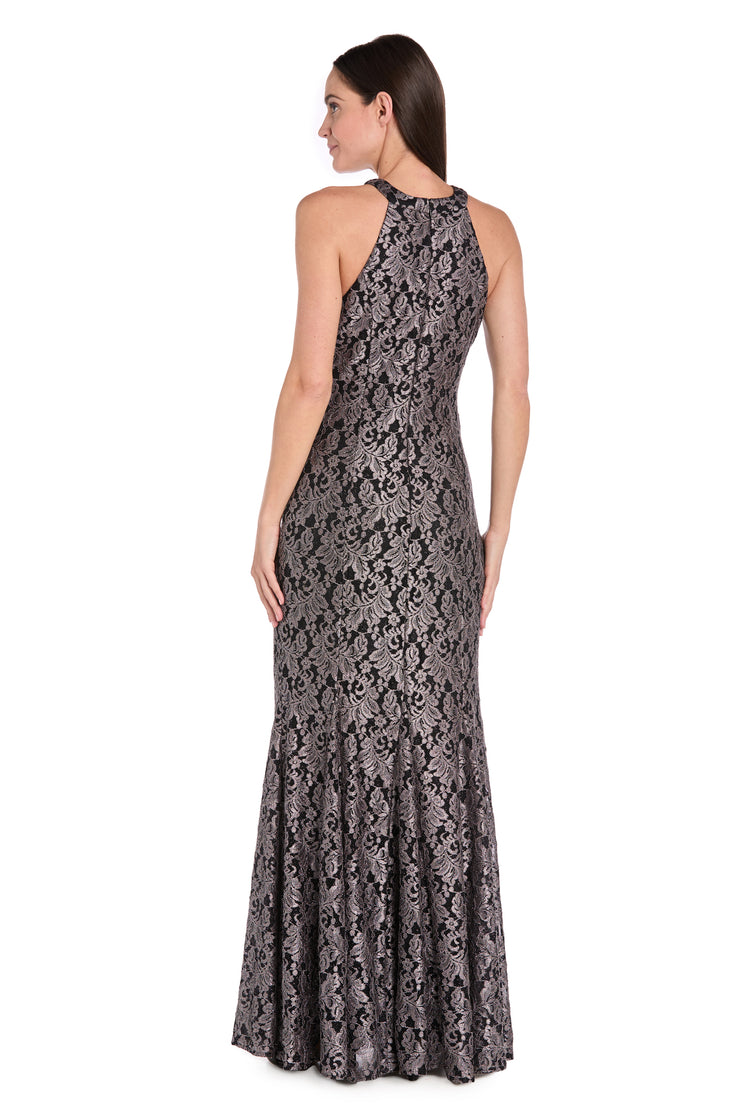 Long Glitter Lace Dress