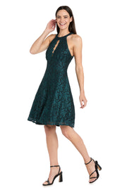 Fit & Flare Lace Cocktail Dress