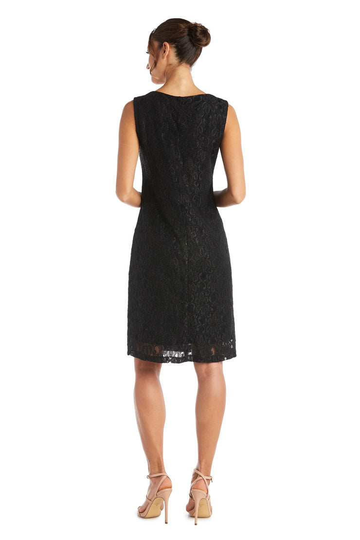 Lace Shift Dress with Pearl Embellesment - Petite