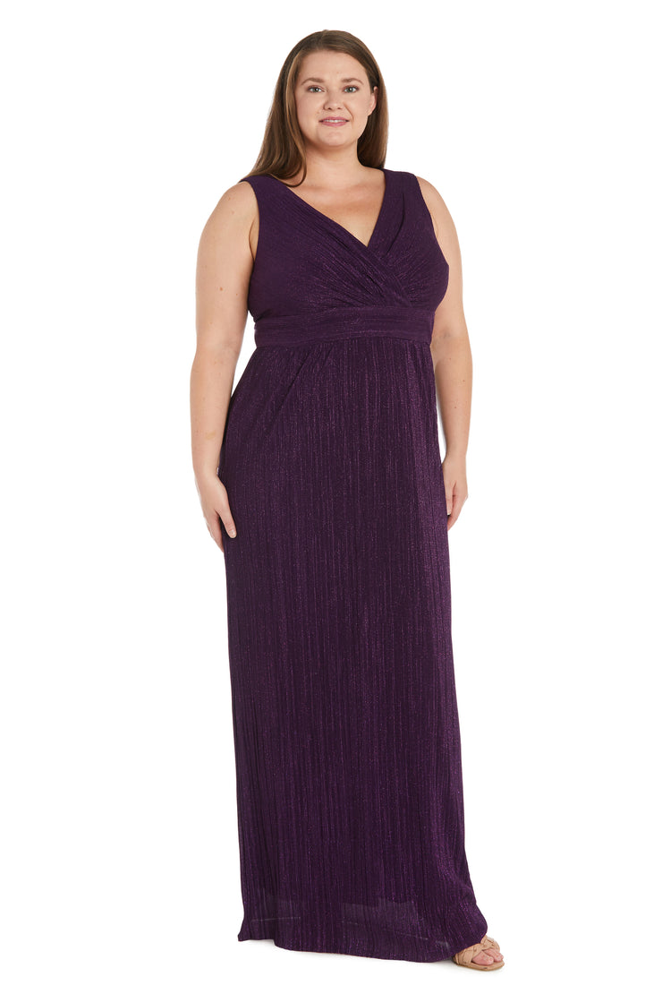 Flyaway 3/4 Sleeve Jacket Over Long Dress - Plus