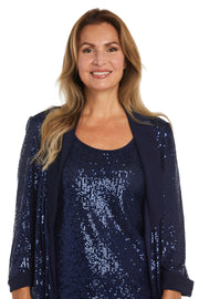 Beaded Jacket Set with Matching Pant