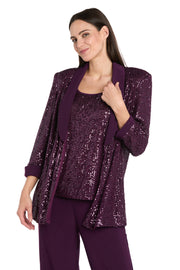 Beaded Jacket Set with Matching Pant