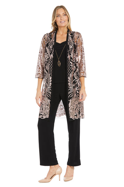sequined Duster Pant Suit