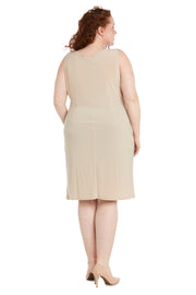 Elegant 3D Floral Jacket Dress - Plus