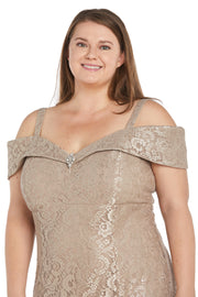 Off the shoulder Evening Gown - Plus