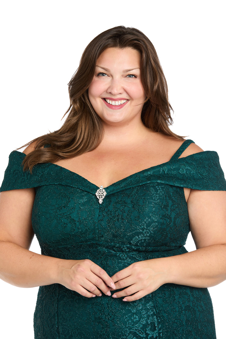 Off the shoulder Evening Gown - Plus