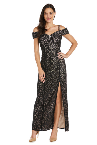 R&M Richards 5327 Charcoal 2 pc Dress - Rosie's Collection