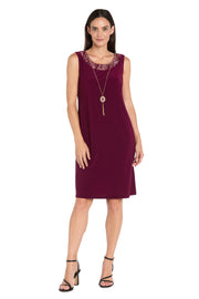 Wine Paisley Mesh Jacket Dress Set