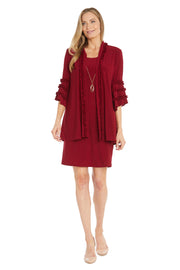 Jacket Dress With Ruffle Trim