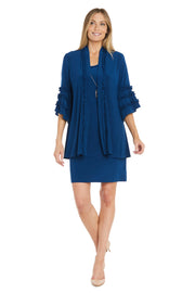 Jacket Dress With Ruffle Trim