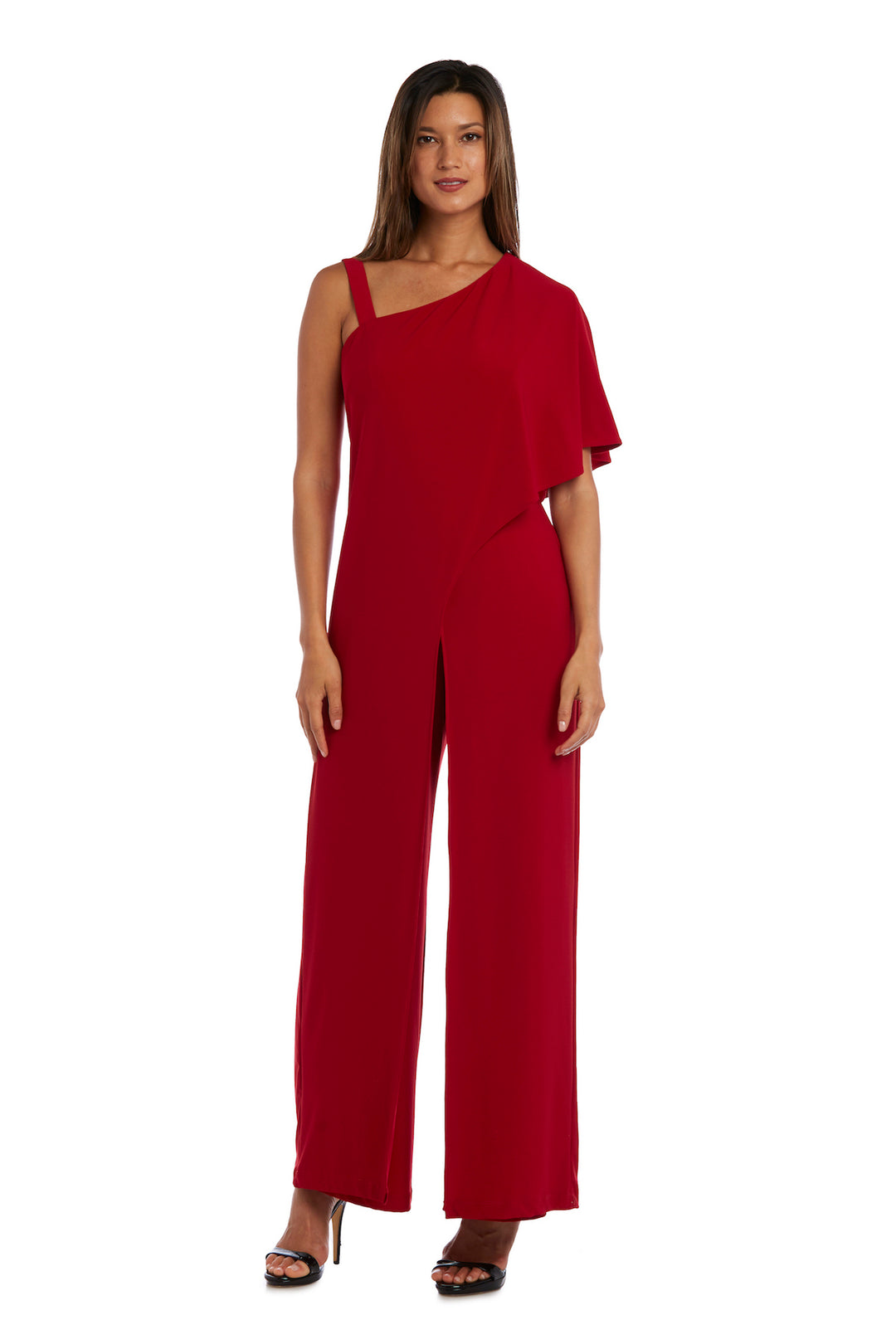 Flare Jumpsuit with Overlay and Draped Sleeves – R&M Richards