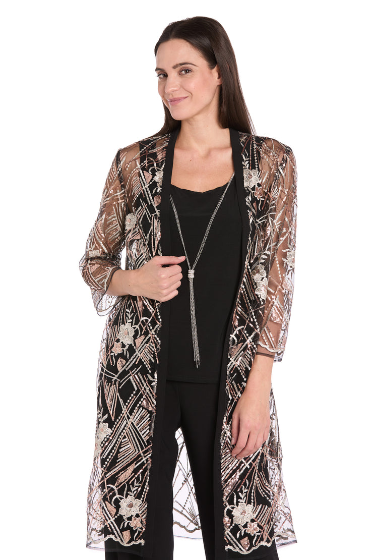 Beaded Embroidered Pantsuit