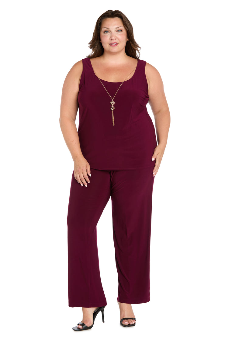 Delicate Floral Blossom Embroidered  Pantsuit - Plus