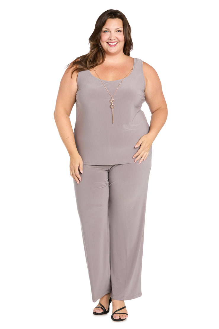 Delicate Floral Blossom Embroidered  Pantsuit - Plus