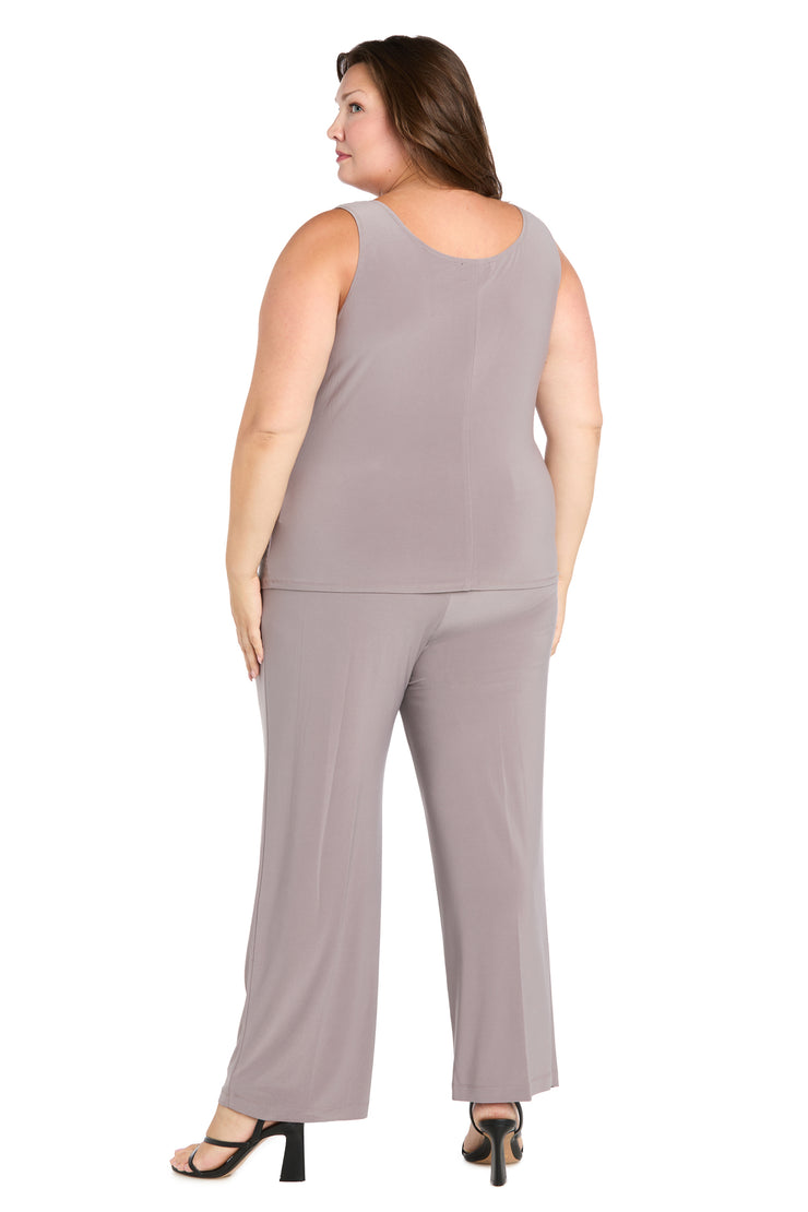 Delicate Floral Blossom Embroidered  Pantsuit - Plus