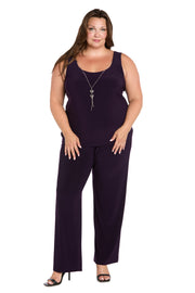 Delicate Floral Blossom Embroidered  Pantsuit - Plus