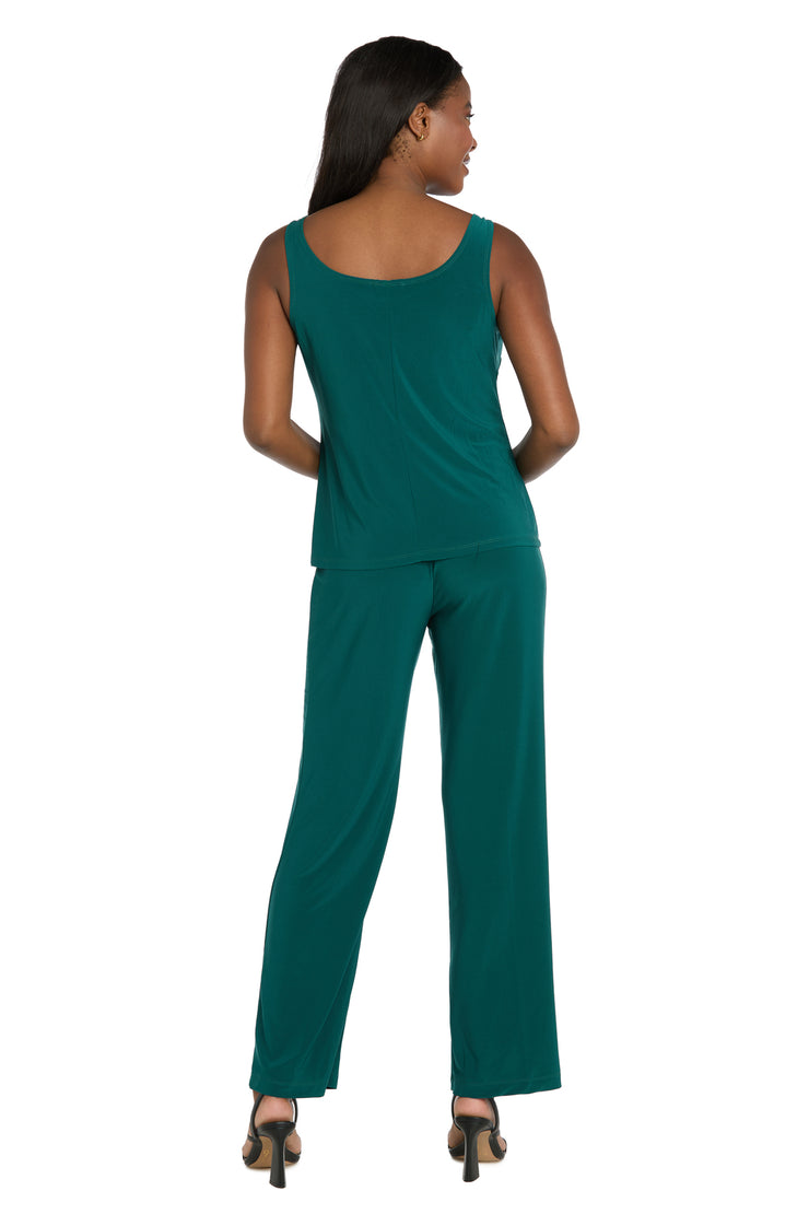 Delicate Floral Blossom Embroidered  Pantsuit