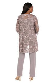 Delicate Floral Blossom Embroidered  Pantsuit
