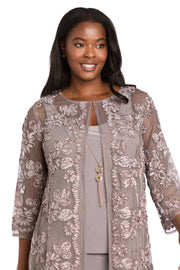 Delicate Floral Blossom Embroidered  Pantsuit