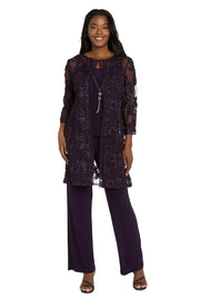 Delicate Floral Blossom Embroidered  Pantsuit
