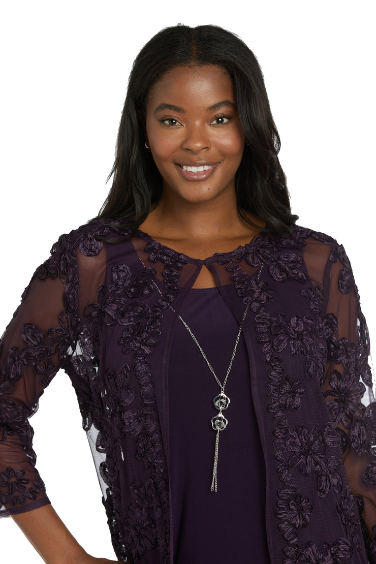 Delicate Floral Blossom Embroidered  Pantsuit