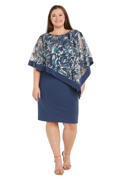 Denim Asymmetrical Poncho - Plus