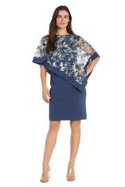 Denim Asymmetrical Poncho - Petite