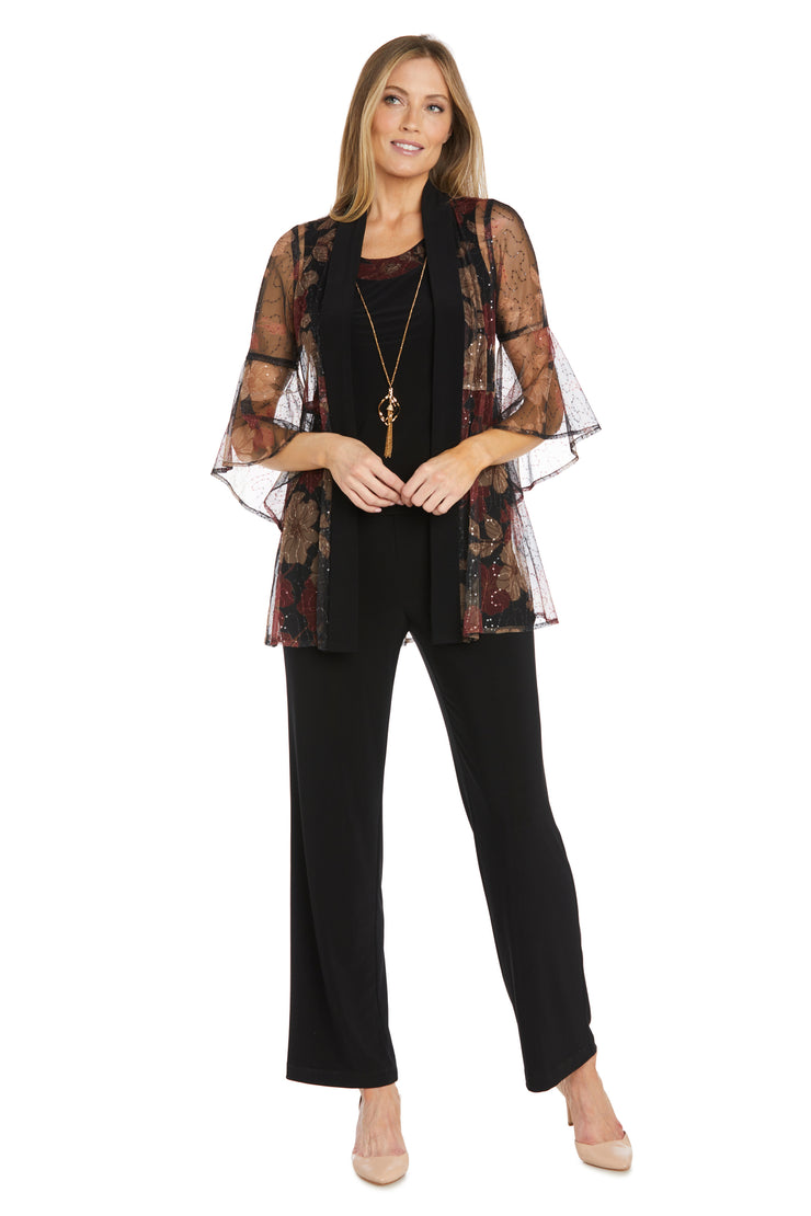 Pantsuit with Flounce Sleeves