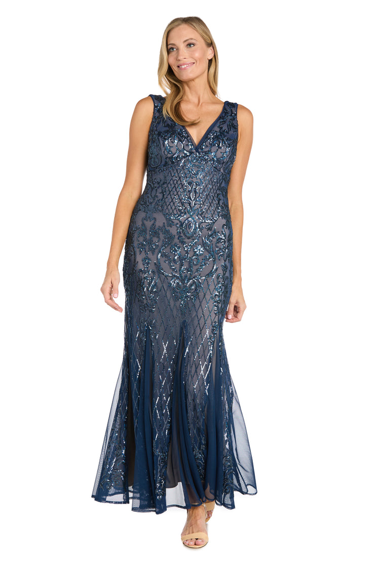 Long Beaded Sleeveless Dress