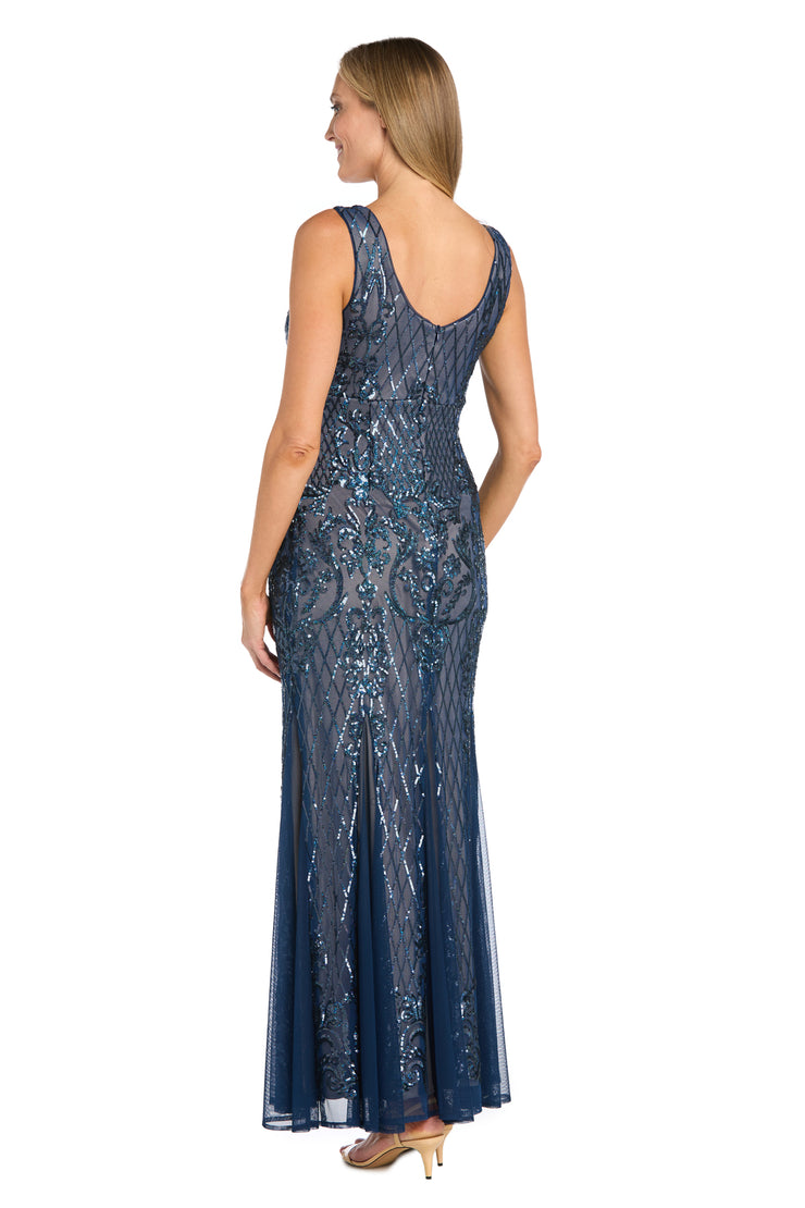 Long Beaded Sleeveless Dress