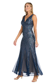 Long Beaded Sleeveless Dress