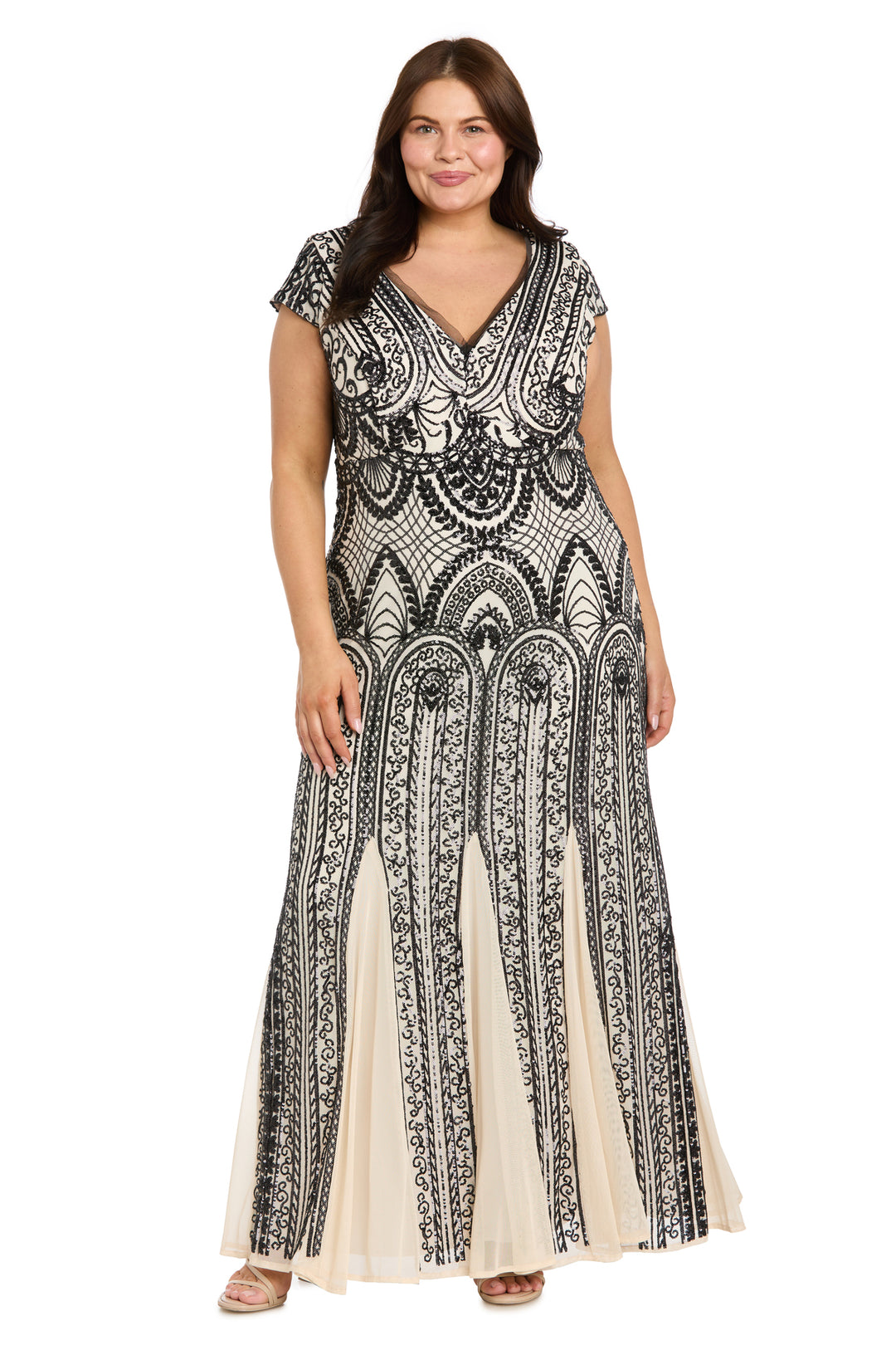 r&m richards dresses Women's Elegant Textured Floral Print Maxi Dress | V-Neck Gown W/Ruched Knotted Waist Some have expressed satisfaction with the length of the dress R&M Richards - Dresses, Evening
