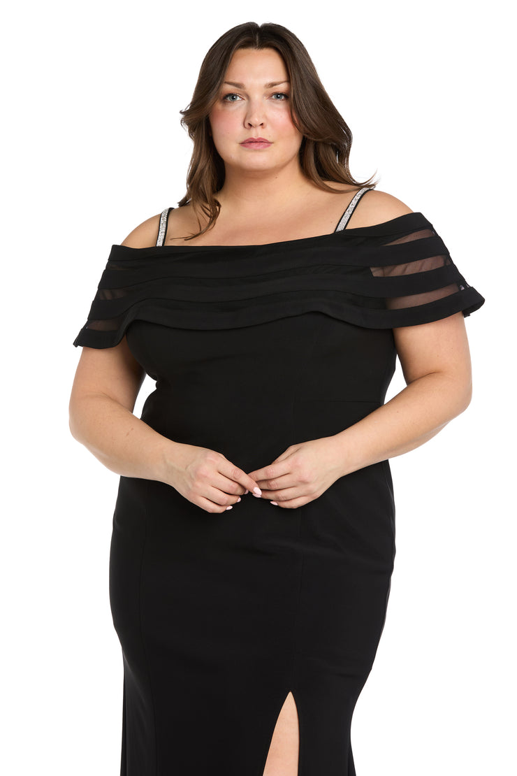 Midnight Mirage Mesh Gown