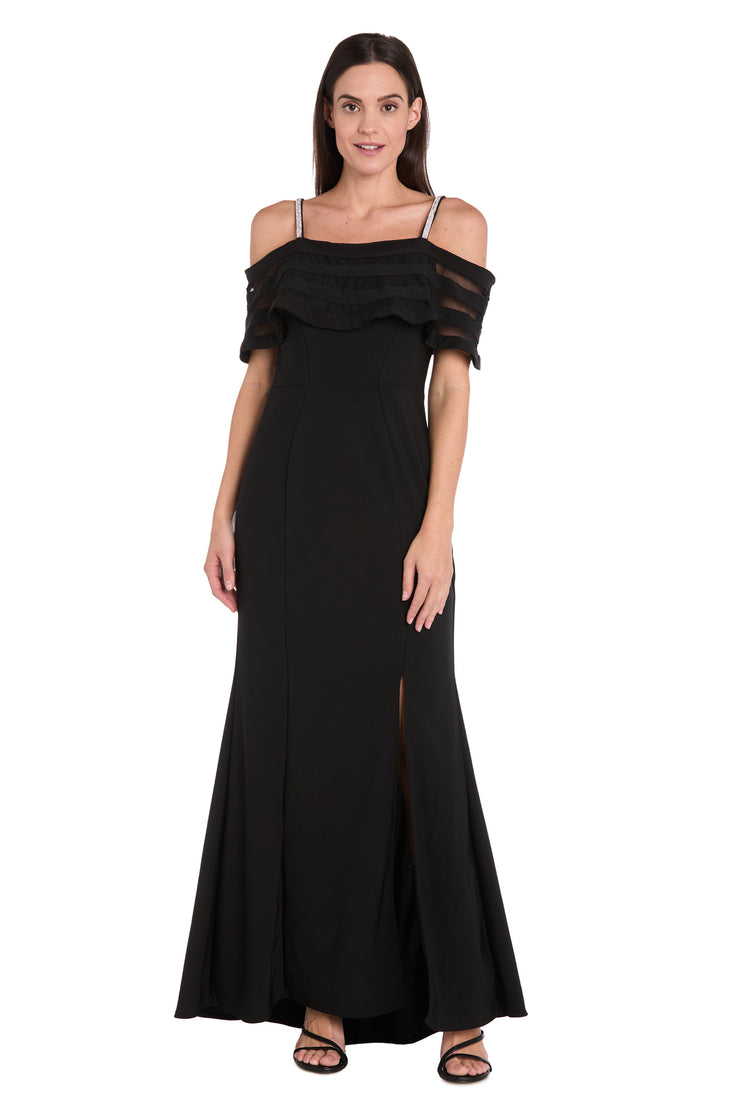 Midnight Mirage Mesh Gown