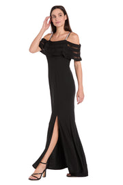 Midnight Mirage Mesh Gown
