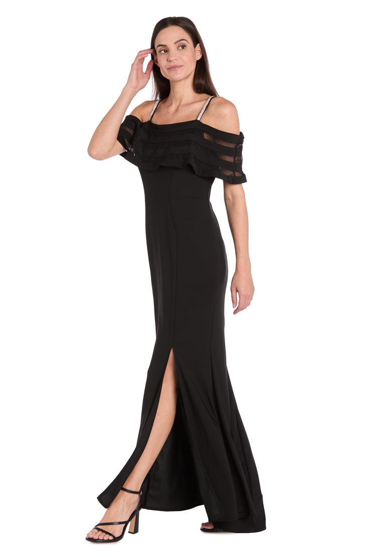 Midnight Mirage Mesh Gown