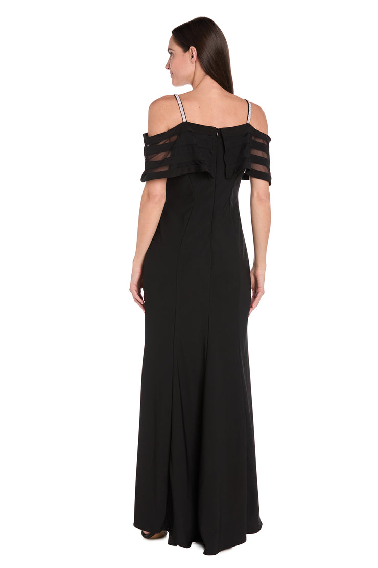 Midnight Mirage Mesh Gown