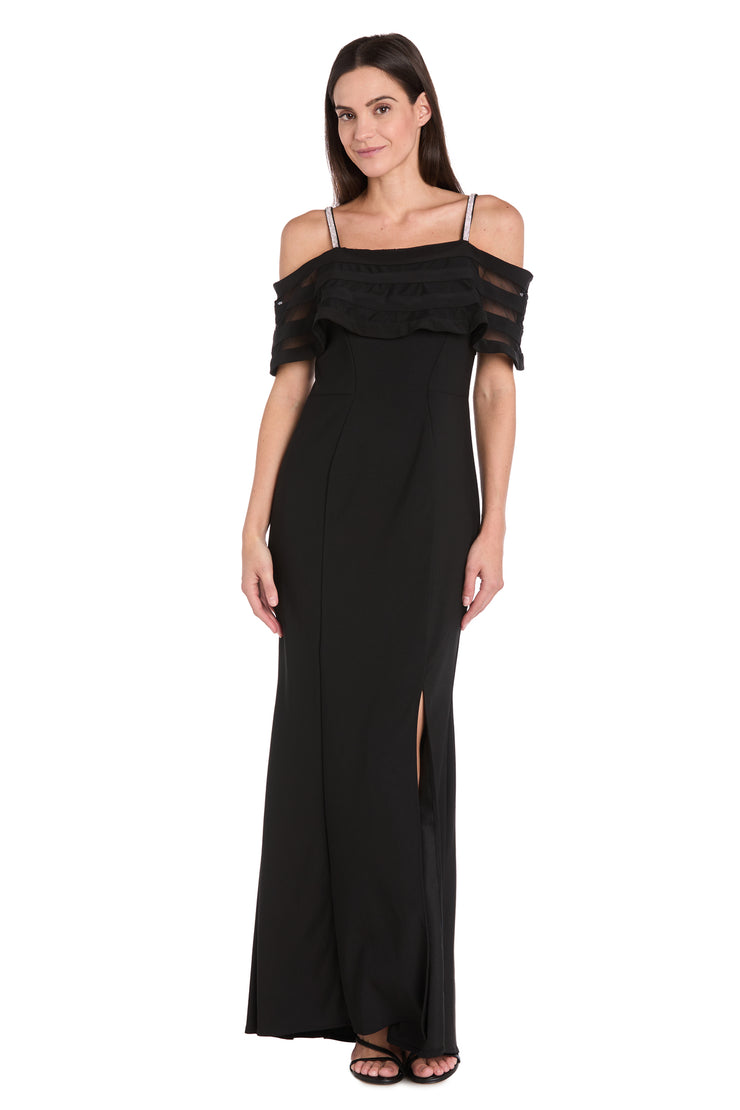 Midnight Mirage Mesh Gown