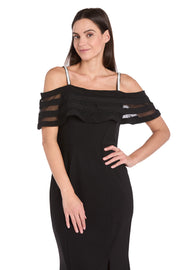 Midnight Mirage Mesh Gown
