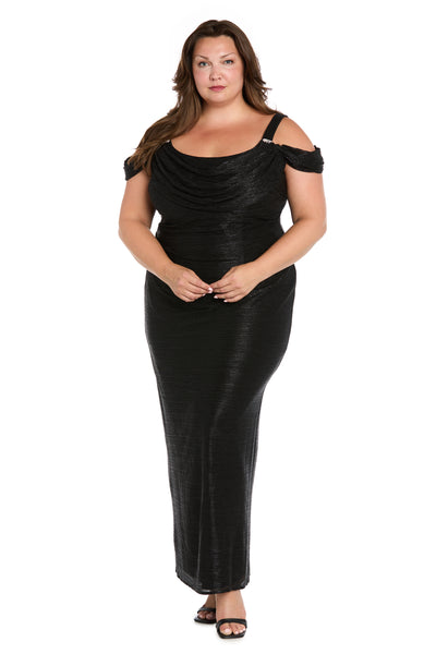 Metallic off The Shoulder Dress - Plus
