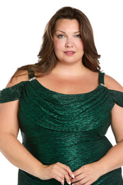 Metallic off The Shoulder Dress - Plus